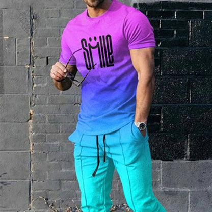 Men's Short-sleeved Trousers Suit 3D