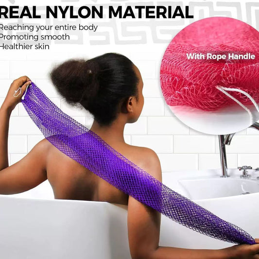 Exfoliating Sauna Net Bath Towel Back Rub Elastic