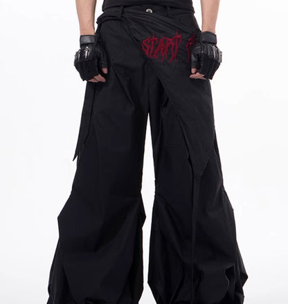 Summer Niche Accumulation Wide-leg Pants Boys Function Pants