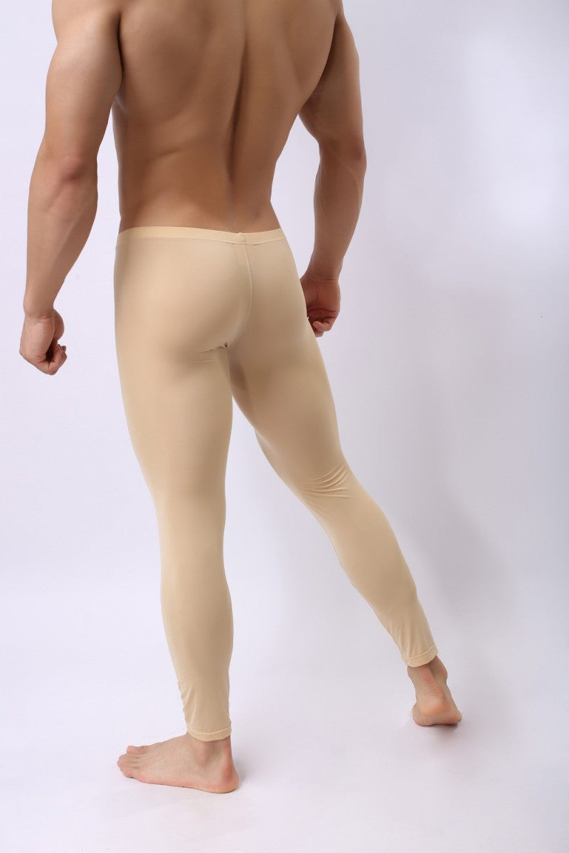 Men's Warm Ultra-thin Ice Silk Tight Home Pants
