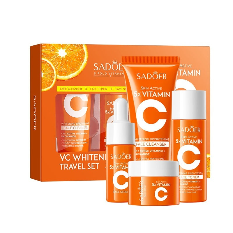 Five Vitamin C Whitening Moisturizing Travel Bag Cleansing Moisturizing Suit