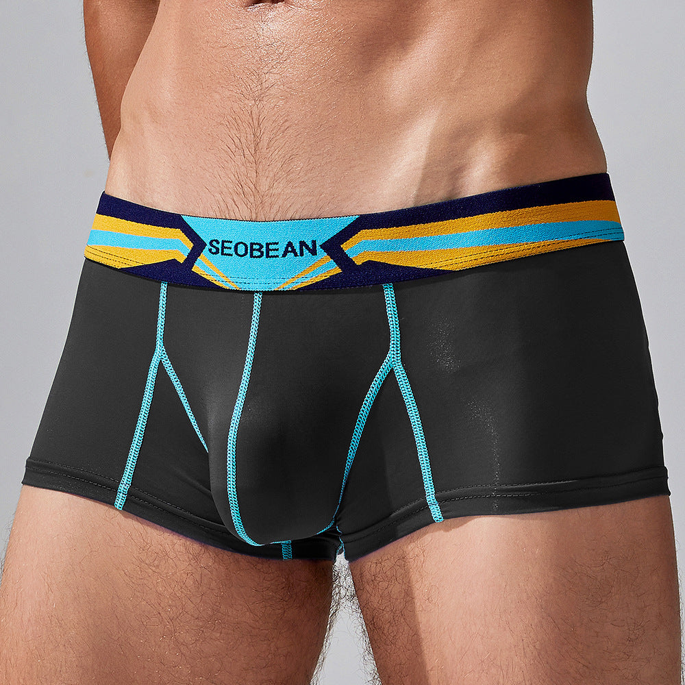 Men's Ice Silk Thin Printed Underwear