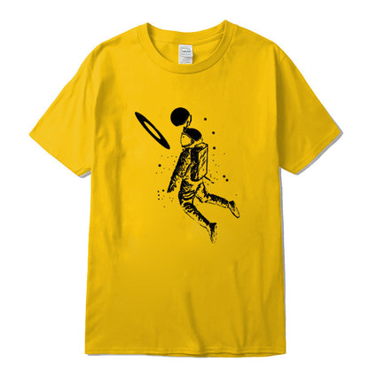 New Short Sleeve Top T-Shirt Spaceman Print
