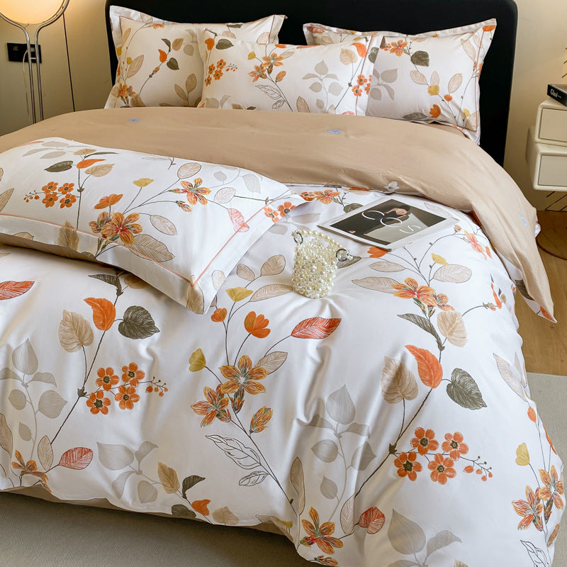 Cotton Four-piece Cotton Quilt Cover Bed Sheet Bedding