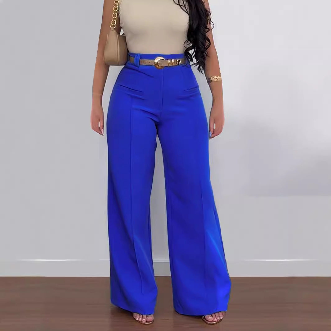 Women's Simple Casual Trousers Do Not Contain Belt
