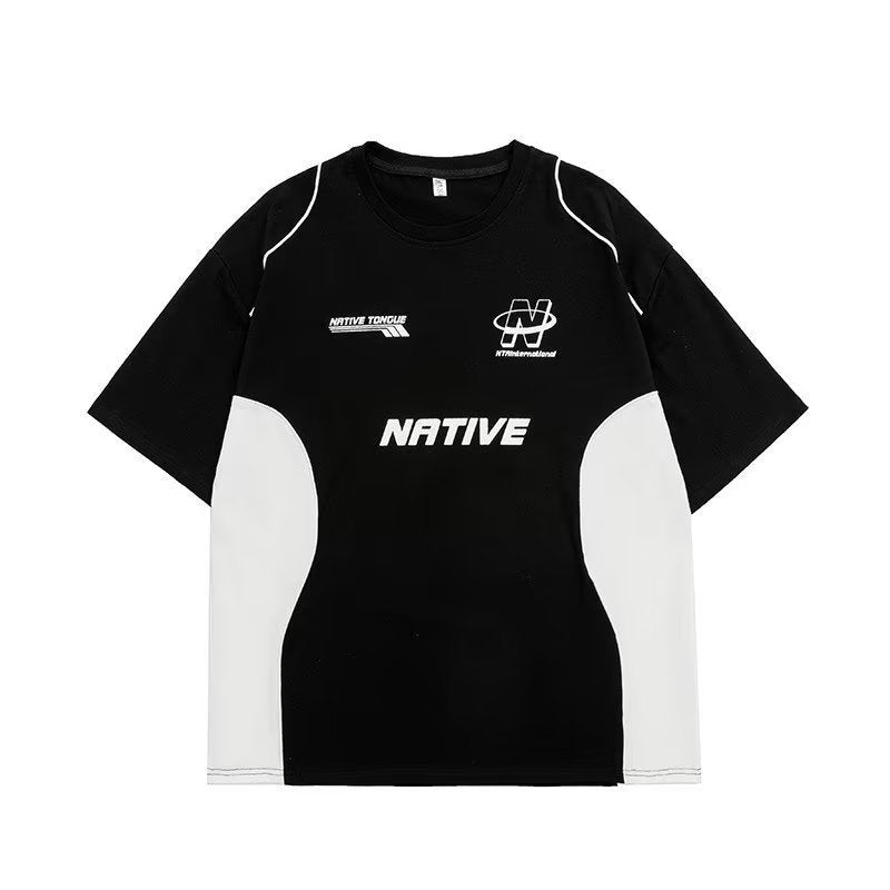 Street Men's Short Sleeve Loose Exercise T-shirt