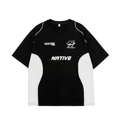 Street Men's Short Sleeve Loose Exercise T-shirt