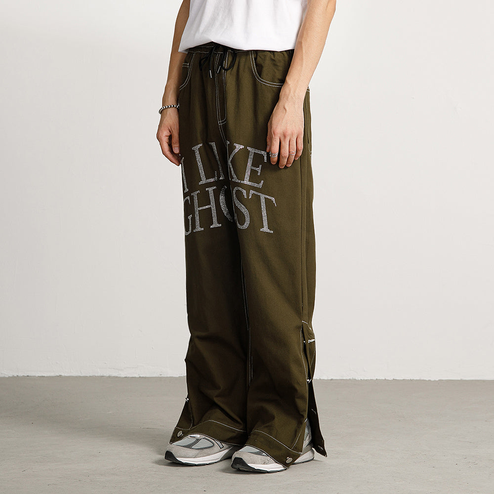 Retro Flared Trousers Men And Women Hip Hop Hipster Casual Pants