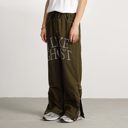 Retro Flared Trousers Men And Women Hip Hop Hipster Casual Pants
