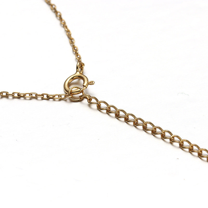 Silver Vintage Pearl Pendant Necklace Women's Simple