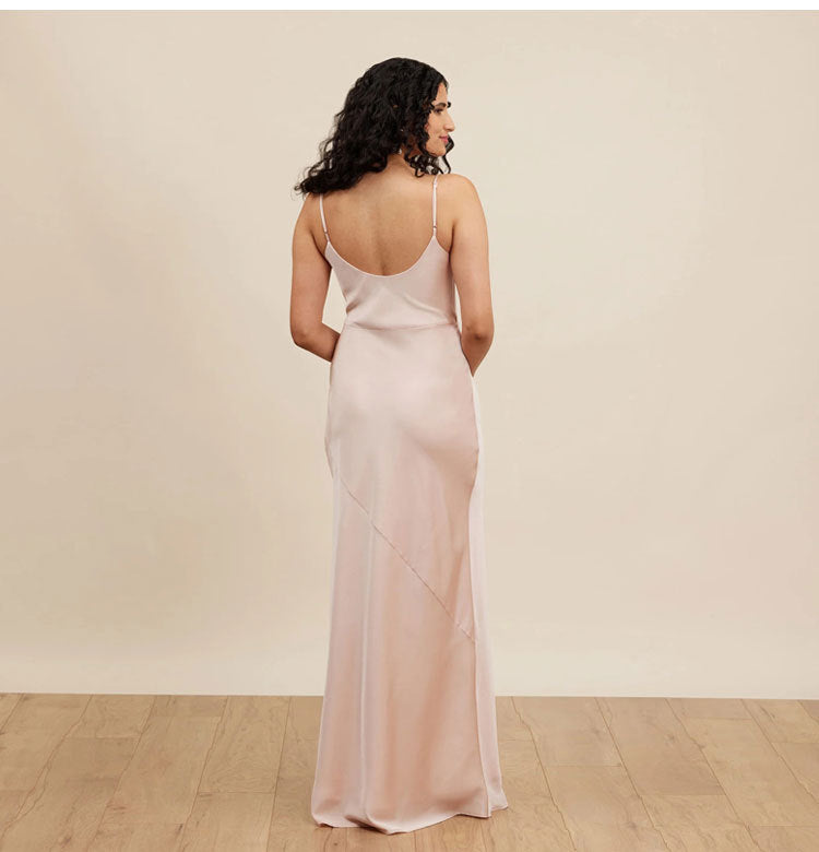 Satin Bridesmaid Dress Girl Group Bestie Dress