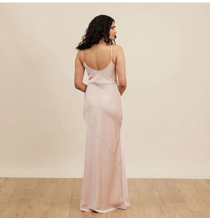 Satin Bridesmaid Dress Girl Group Bestie Dress