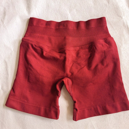 High Elastic Matte Nylon Seamless Low Waist Shorts Fitness Yoga Shorts