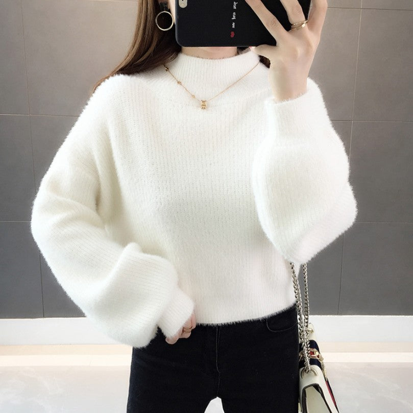 Autumn And Winter Lantern Sleeves Loose Sweater