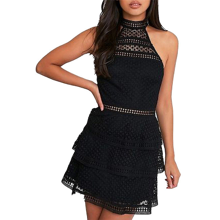Ruffled lace dress