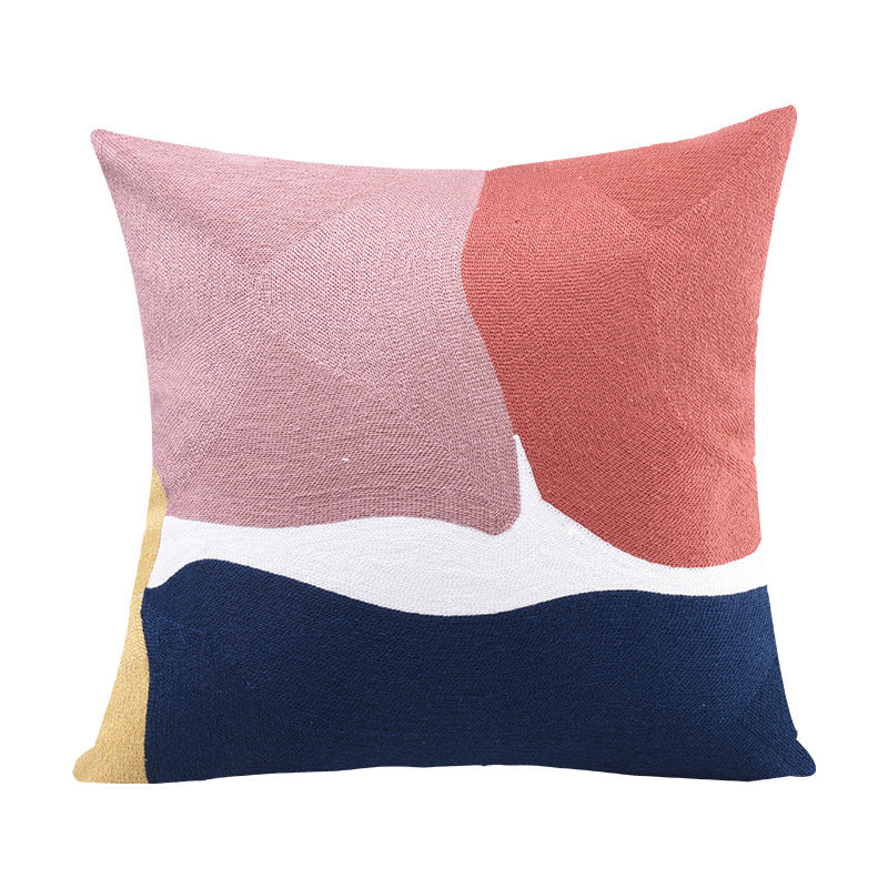 Geometric Abstract Lumbar Cushion Cover Modern Simplicity
