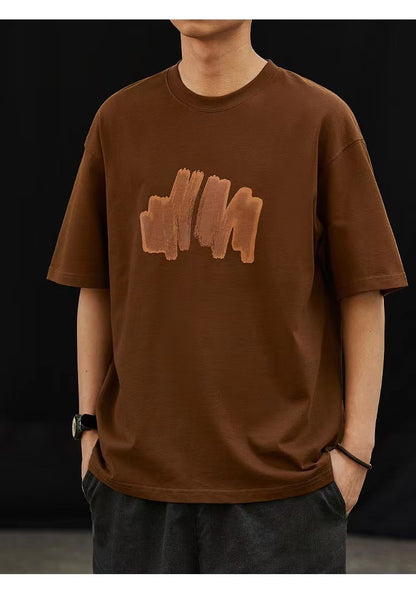 Heavy Japanese Short-sleeved T-shirt 100 Cotton Coat