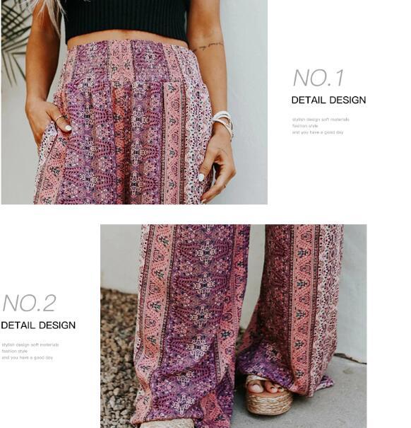 Women's New Ethnic Print Long Pants