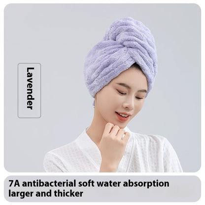 Bubble Velvet Wide Tail Hair-drying Quick-drying Towel Shower Cap