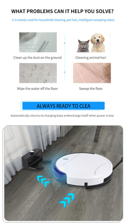 Beautiful Jieshi Automatic Recharge Remote Control Operation Suction Sweeping Mopping Three-in-one Intelligent Household Sweeping Robot