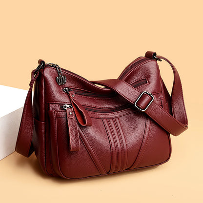 Genuine Leather Simple Shoulder Messenger Bag