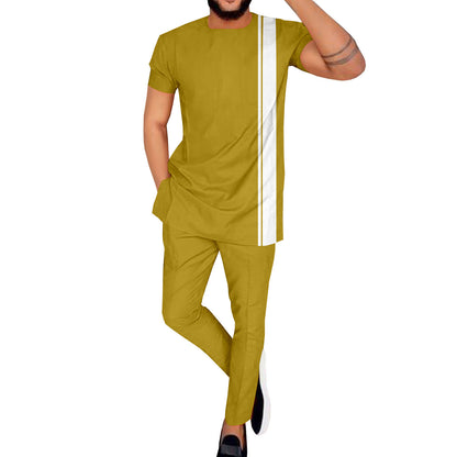 Ethnic Printing Batik Cotton Men's Casual Set