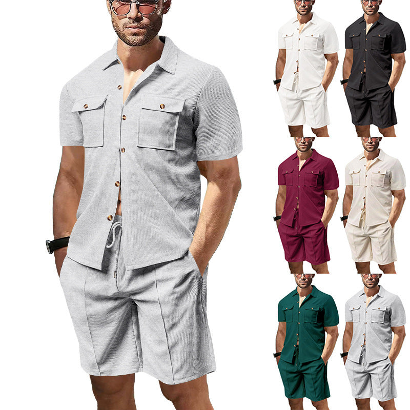 Men's Summer American Leisure Cargo Shirt