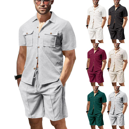 Men's Summer American Leisure Cargo Shirt