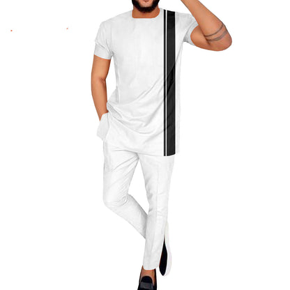 Ethnic Printing Batik Cotton Men's Casual Set