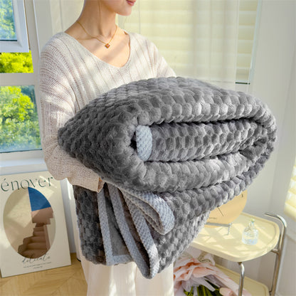 Angora Wool Thickened Roman Pattern Sofa Blanket