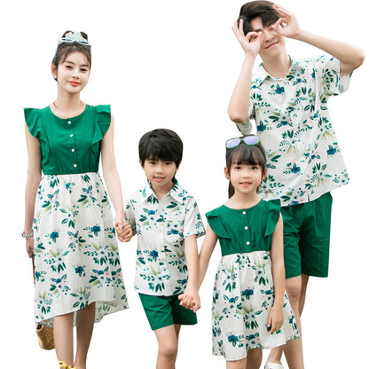 Seaside Style Holiday Couple Parent-child Outfit
