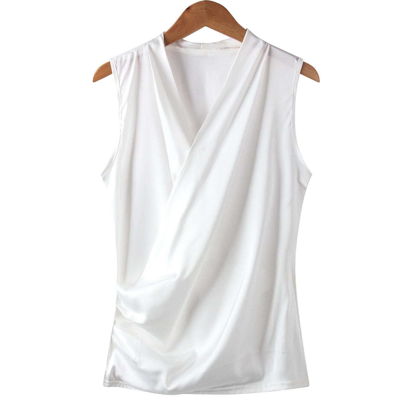 Satin Vest Women's Sleeveless V-neck Top
