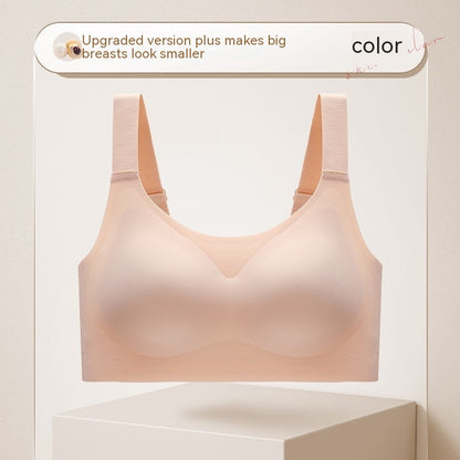 Women's Large Shoulder Strap Seamless Wireless Bra