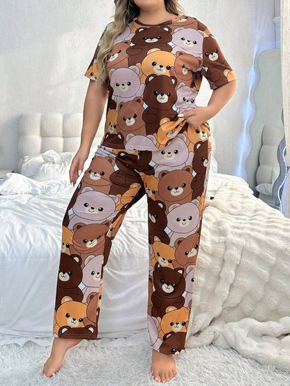 Trousers Plus-sized Plus Size Women's Pajamas Homewear Suit