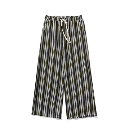 Vintage Stripe Loose Straight Mopping Pants