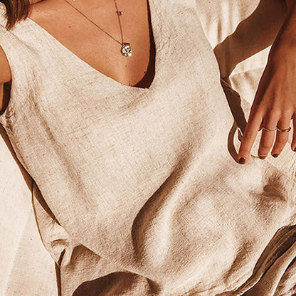 Solid Color Simple Casual Elastic Waist Shorts Two-piece Set