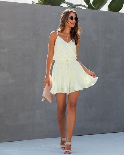 Suspender V-neck A swing female rompers