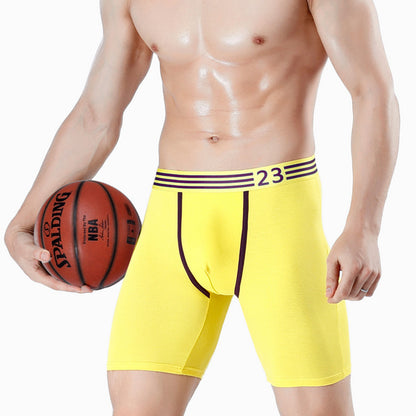 Men's Sports Lengthened Cotton U Convex Boxer Briefs