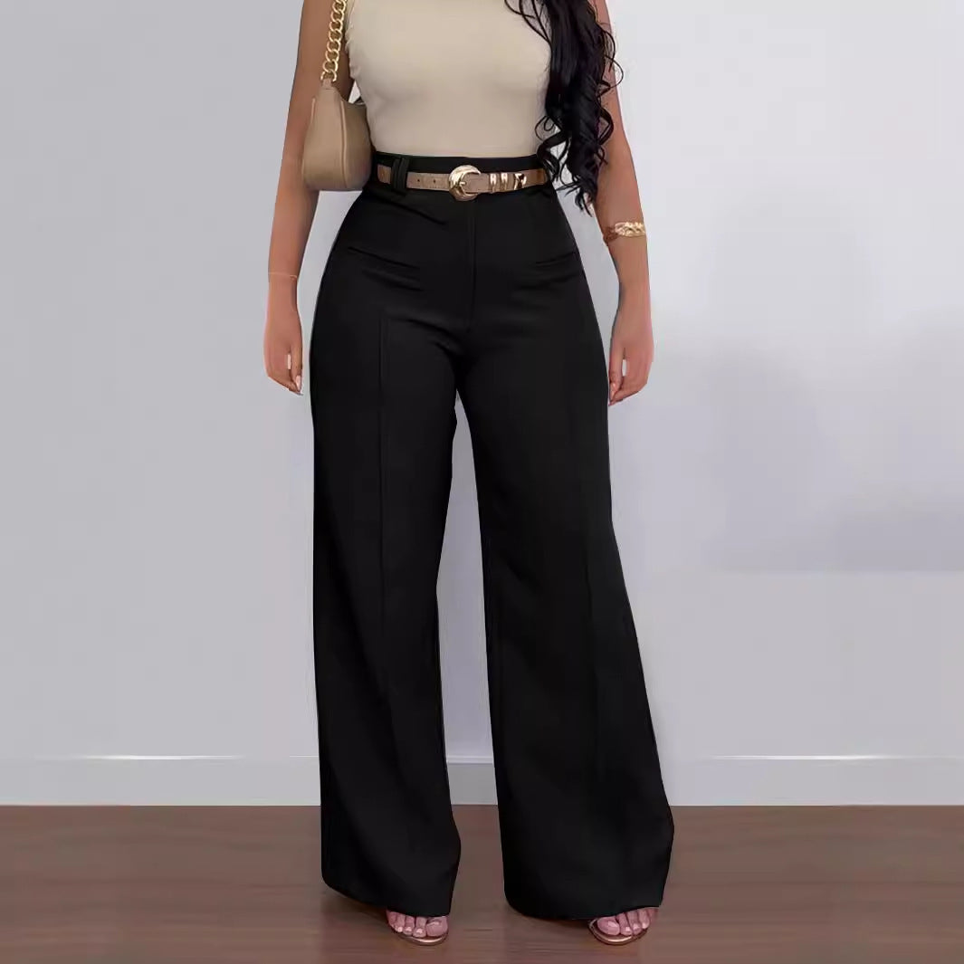 Women's Simple Casual Trousers Do Not Contain Belt
