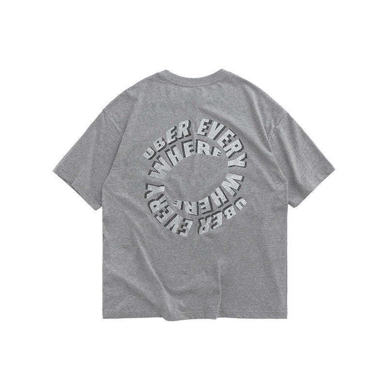 English hot drill hemp cotton T-shirt