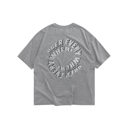 English hot drill hemp cotton T-shirt