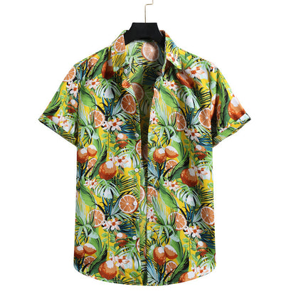 Men's Shirt Hawaiian Lapel Short Sleeves