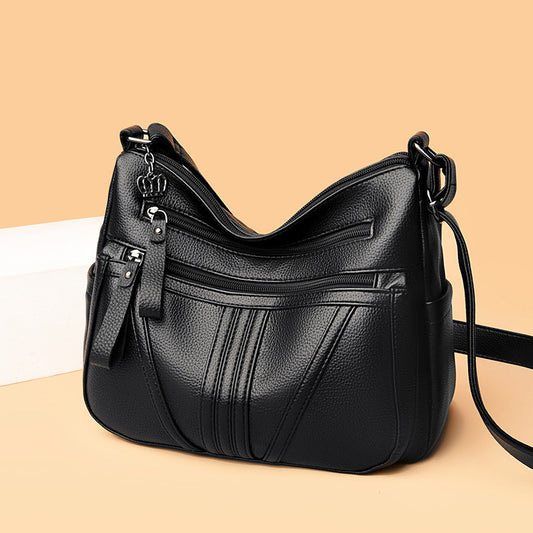 Genuine Leather Simple Shoulder Messenger Bag