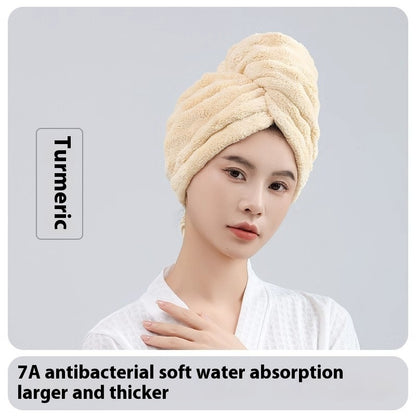 Bubble Velvet Wide Tail Hair-drying Quick-drying Towel Shower Cap