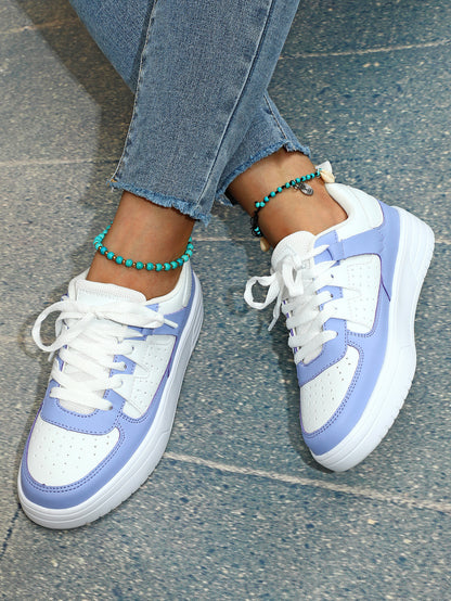 Ins European And American Fashion Platform Couple's Soft Bottom Comfortable Board Shoes Can Be Tie Up