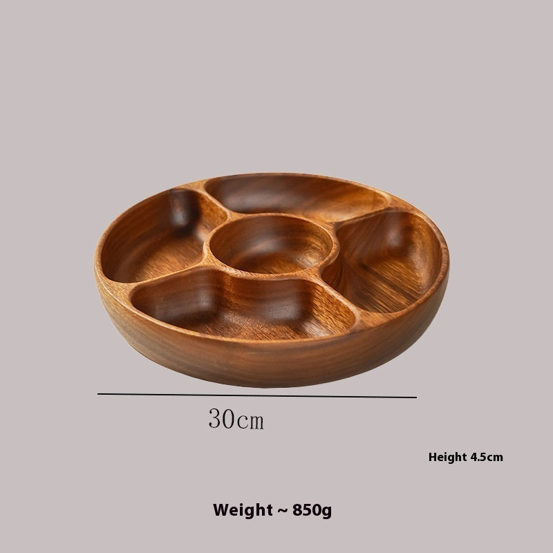 Simple Household Walnut Partitioned Fruit Tray