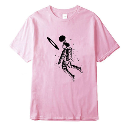 New Short Sleeve Top T-Shirt Spaceman Print
