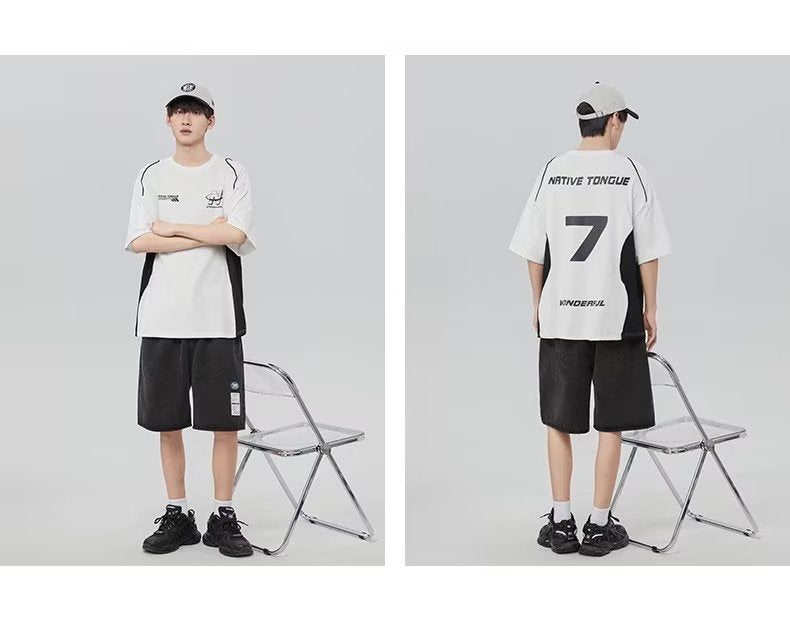 Street Men's Short Sleeve Loose Exercise T-shirt