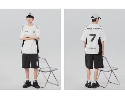 Street Men's Short Sleeve Loose Exercise T-shirt