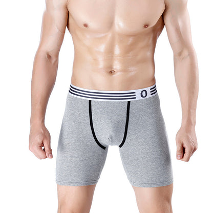 Men's Sports Lengthened Cotton U Convex Boxer Briefs